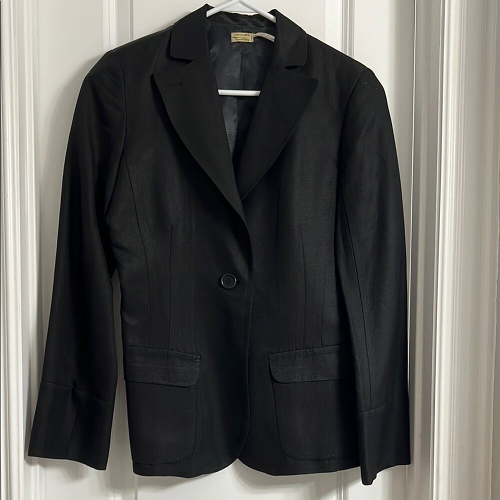 Max Studio Black Blazer Structured Professional Suit Jacket | Size L